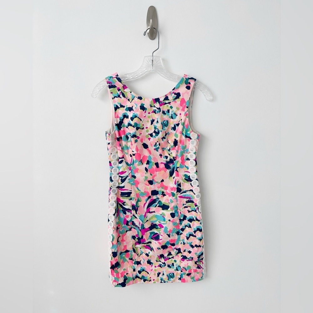 Lilly Pulitzer Mila Shift Dress 00 Pina Colada Print 100% Cotton